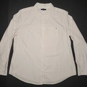 Tommy Hilfiger Mens Light Pink Striped Long Sleeve Button Up Shirt Size XXL